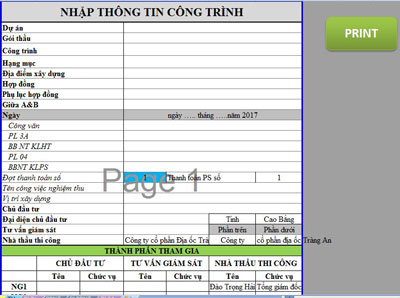 FILE EXCEL HỒ SƠ THANH TOÁN CỰC HAY – KÍCH 1 NÚT IN CẢ BỘ