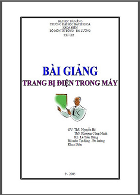 Bài giảng trang bị điện trong máy - Ths.Nguyễn Bê