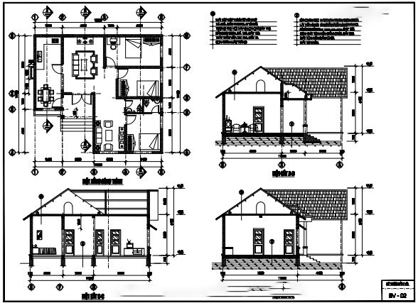File pdf Thiết kế nhà ở 1 tầng đẹp