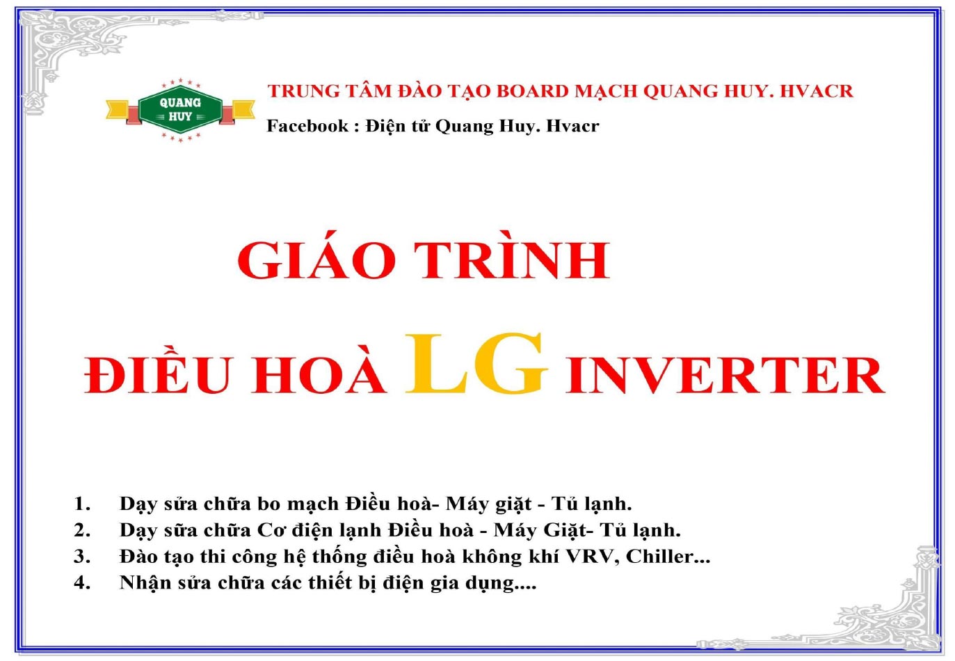 Giáo trình điều hòa LG Inverter