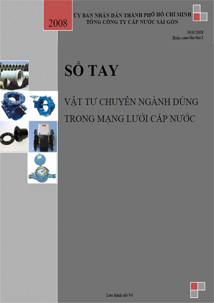 Sổ tay vật tư chuyên ngành dùng trong mạng lưới cấp nước