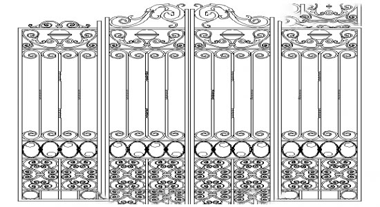 Bản vẽ mẫu cánh cổng đẹp