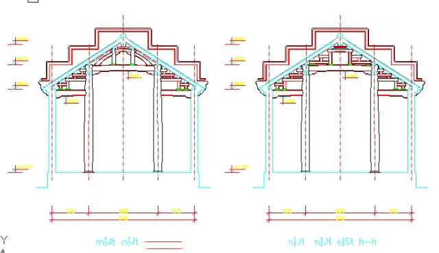 Bản vẽ mẫu kỹ thuật thi công đình làng phú phước 6.8×6.6m