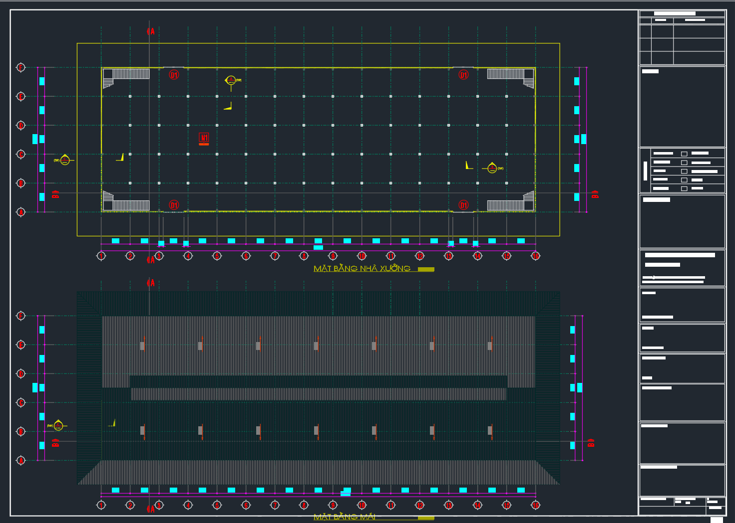 Mẫu nhà xưởng thép tiền chế 40x100m kèm bản vẽ