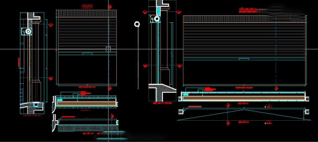 Bản vẽ cad thiết kế chi tiết Cửa cuốn