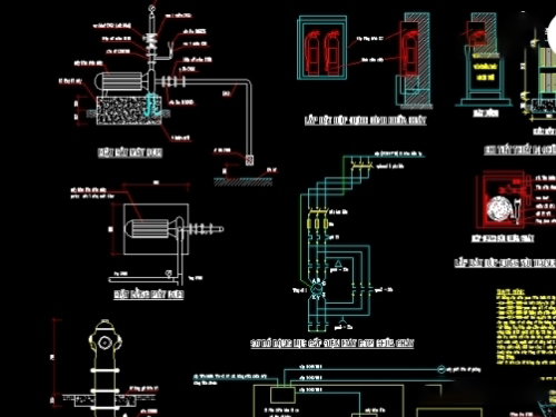 File cad đầy đủ chi tiết thiết kế hệ thống phòng cháy chữa cháy phân xưởng