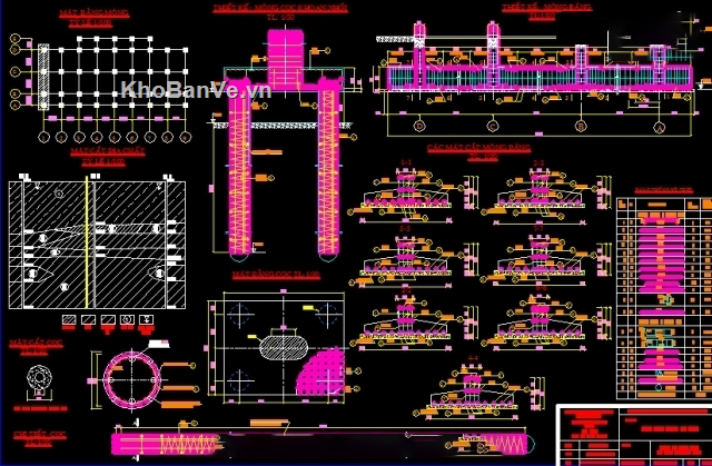 File cad thiết kế chi tiết cọc khoan nhồi miễn phí