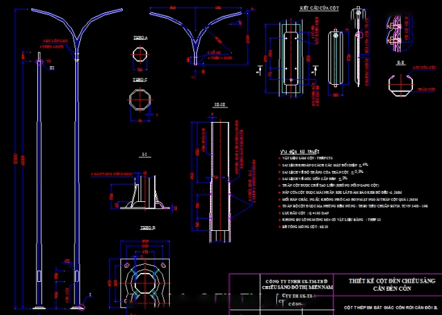 File cad – Thư viện các loại đèn chiếu sáng đường phố