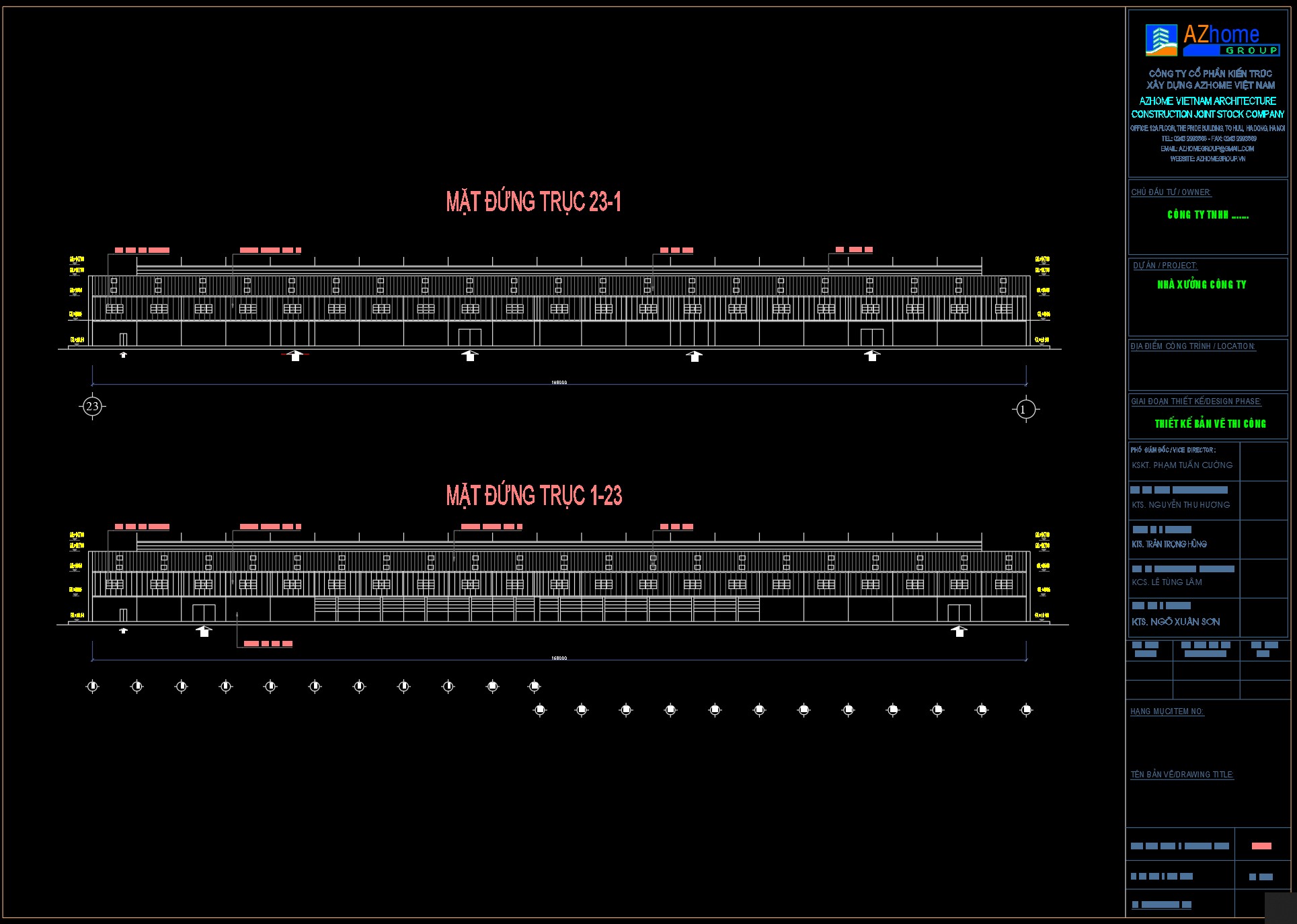 File CAD bản vẽ nhà xưởng 60x168m miễn phí