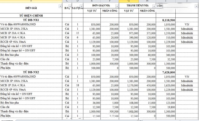 Bản tính toán thiết kế hệ thống điện công trình