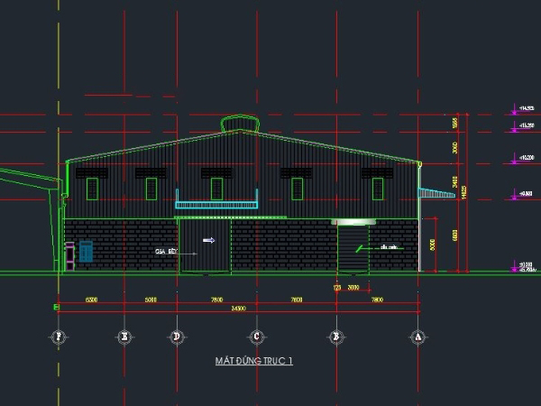 Bản vẽ CAD Nhà xưởng danh mục tất cả danh mục trong đó có hạ tầng (Kiến trúc, mặt bằng)