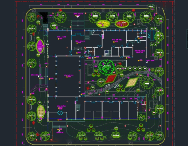 Bản vẽ thiết kế mẫu sân vườn