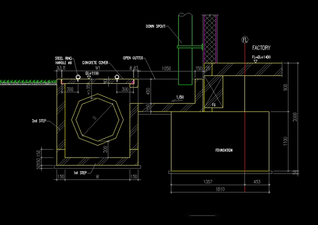File cad Chi tiết hố ga
