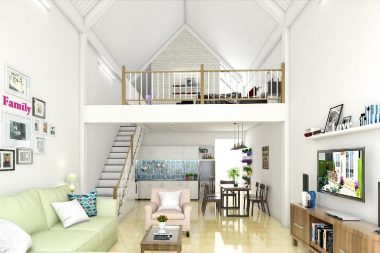 Mẫu nhà cấp 4 có gác xếp HAY