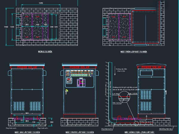 Bản vẽ thiết kế tủ điện năng lượng mặt trời