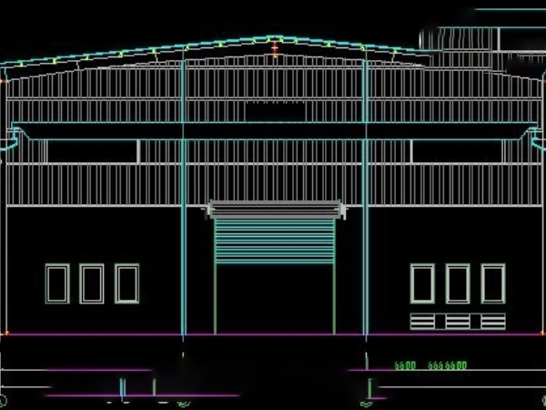 File cad thiết kế nhà xưởng công nghiệp 1 tầng miễn phí